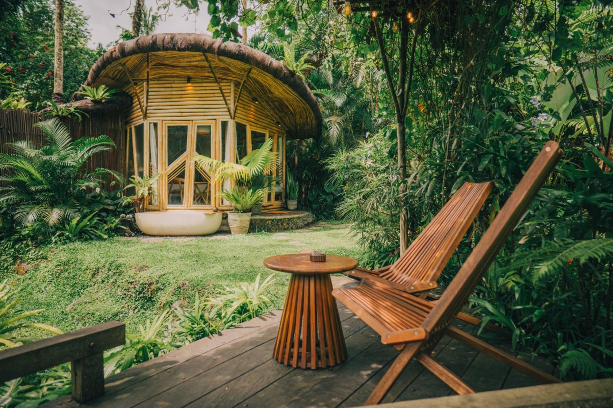 Hideout Eco Bamboo House Bali Villa Selat Екстериор снимка