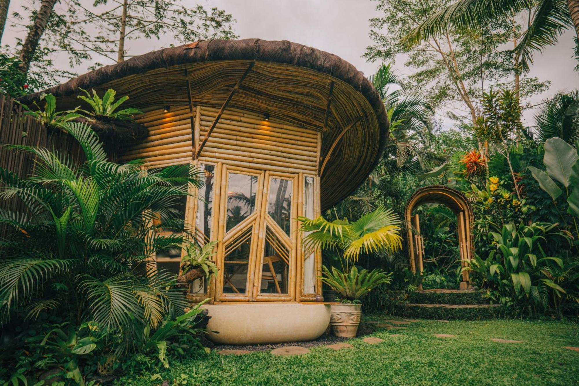 Hideout Eco Bamboo House Bali Villa Selat Екстериор снимка