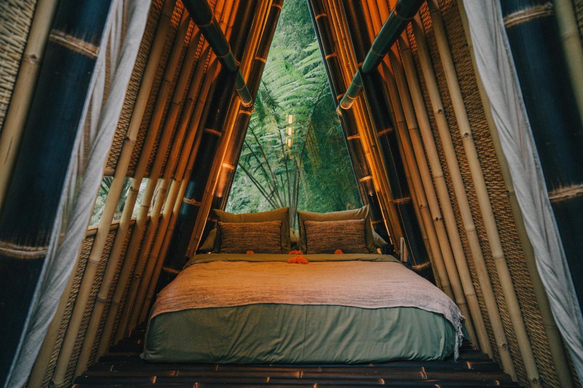 Hideout Eco Bamboo House Bali Villa Selat Екстериор снимка