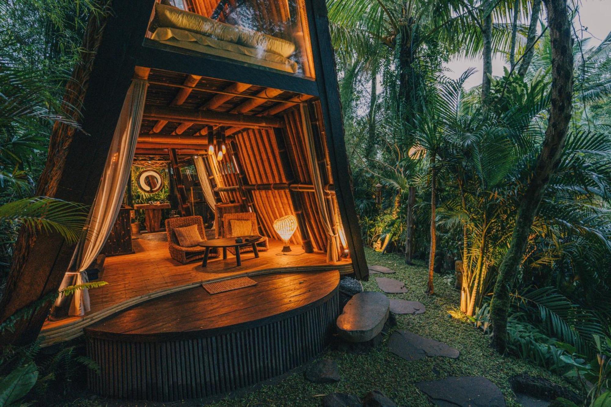 Hideout Eco Bamboo House Bali Villa Selat Стая снимка