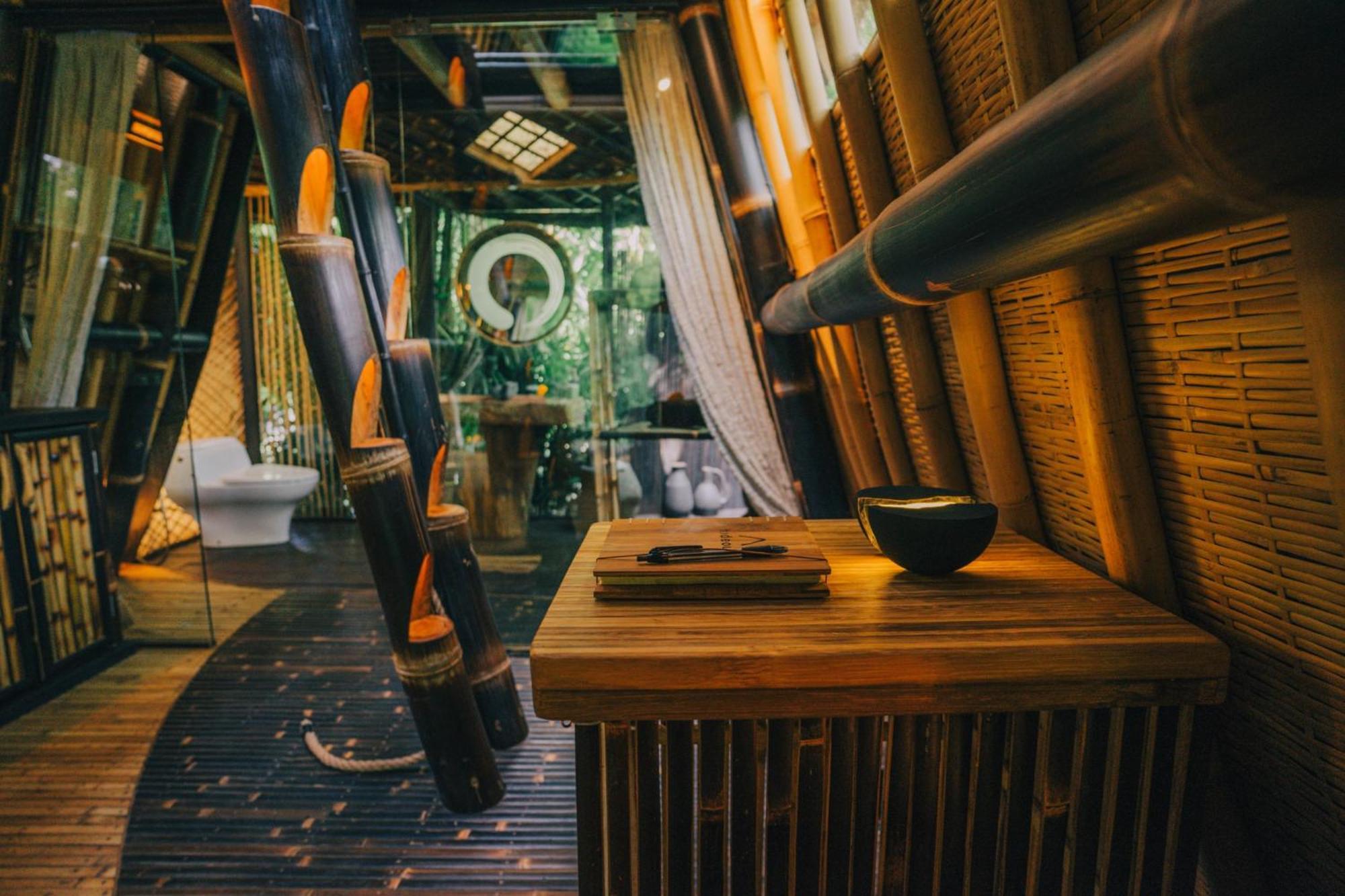 Hideout Eco Bamboo House Bali Villa Selat Стая снимка