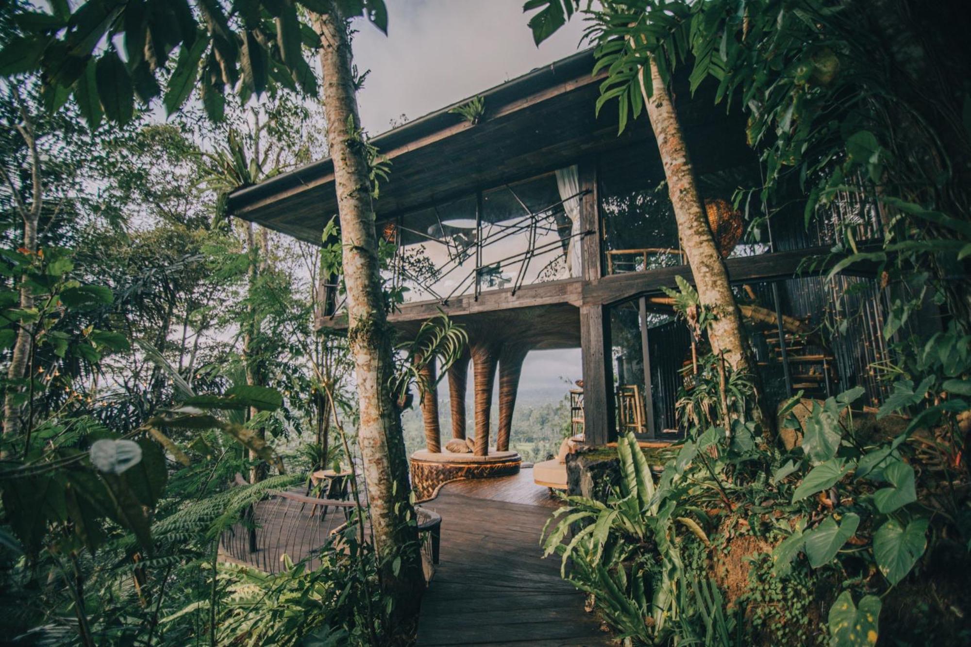 Hideout Eco Bamboo House Bali Villa Selat Стая снимка