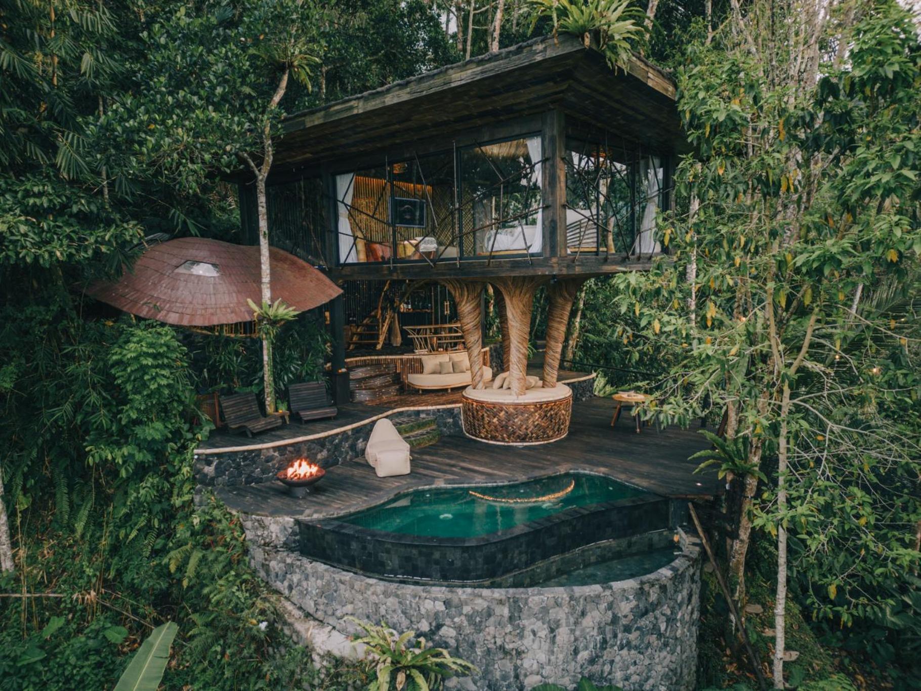 Hideout Eco Bamboo House Bali Villa Selat Стая снимка