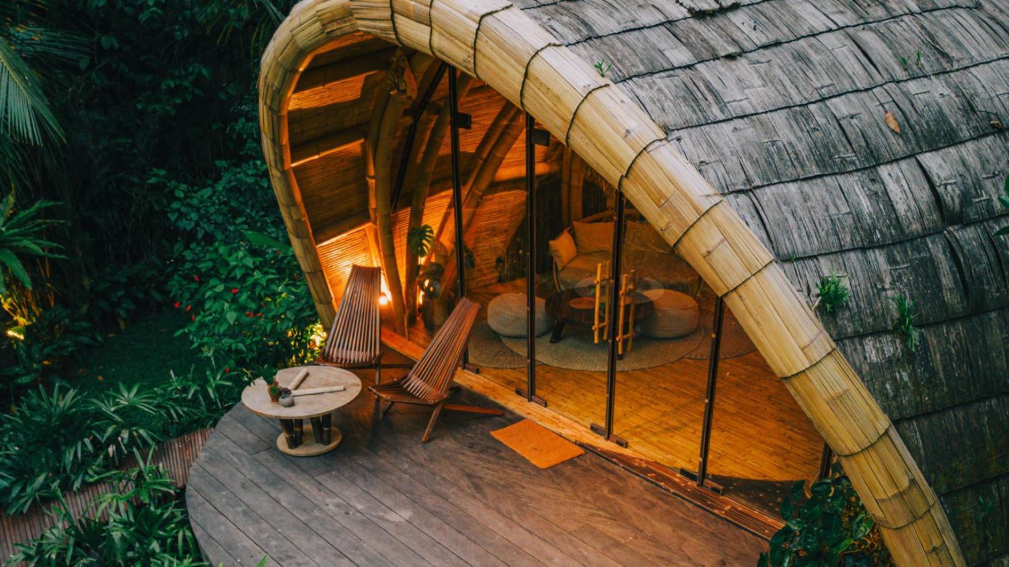 Hideout Eco Bamboo House Bali Villa Selat Стая снимка