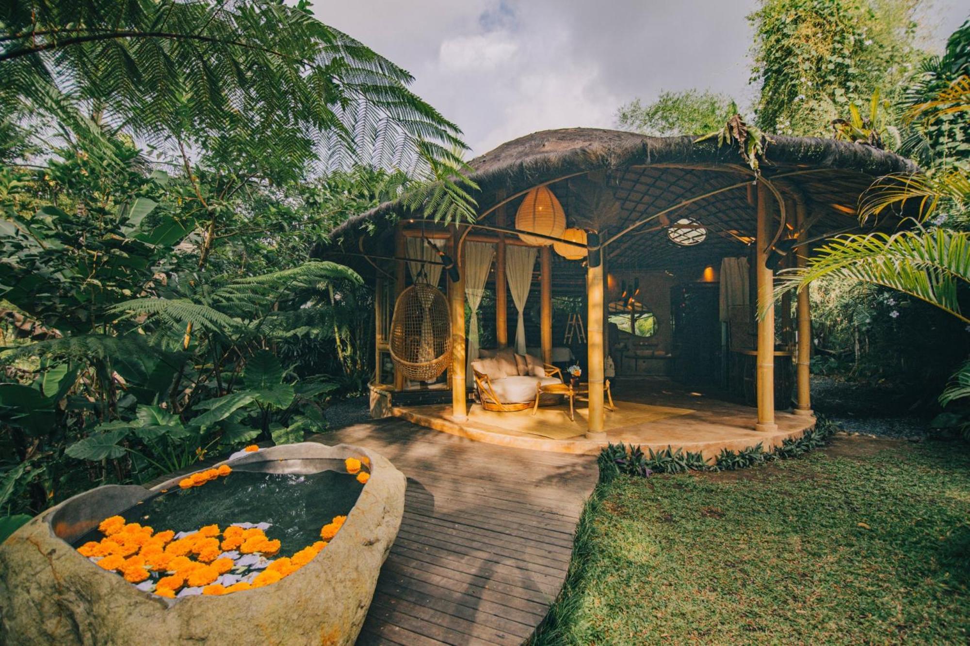 Hideout Eco Bamboo House Bali Villa Selat Екстериор снимка