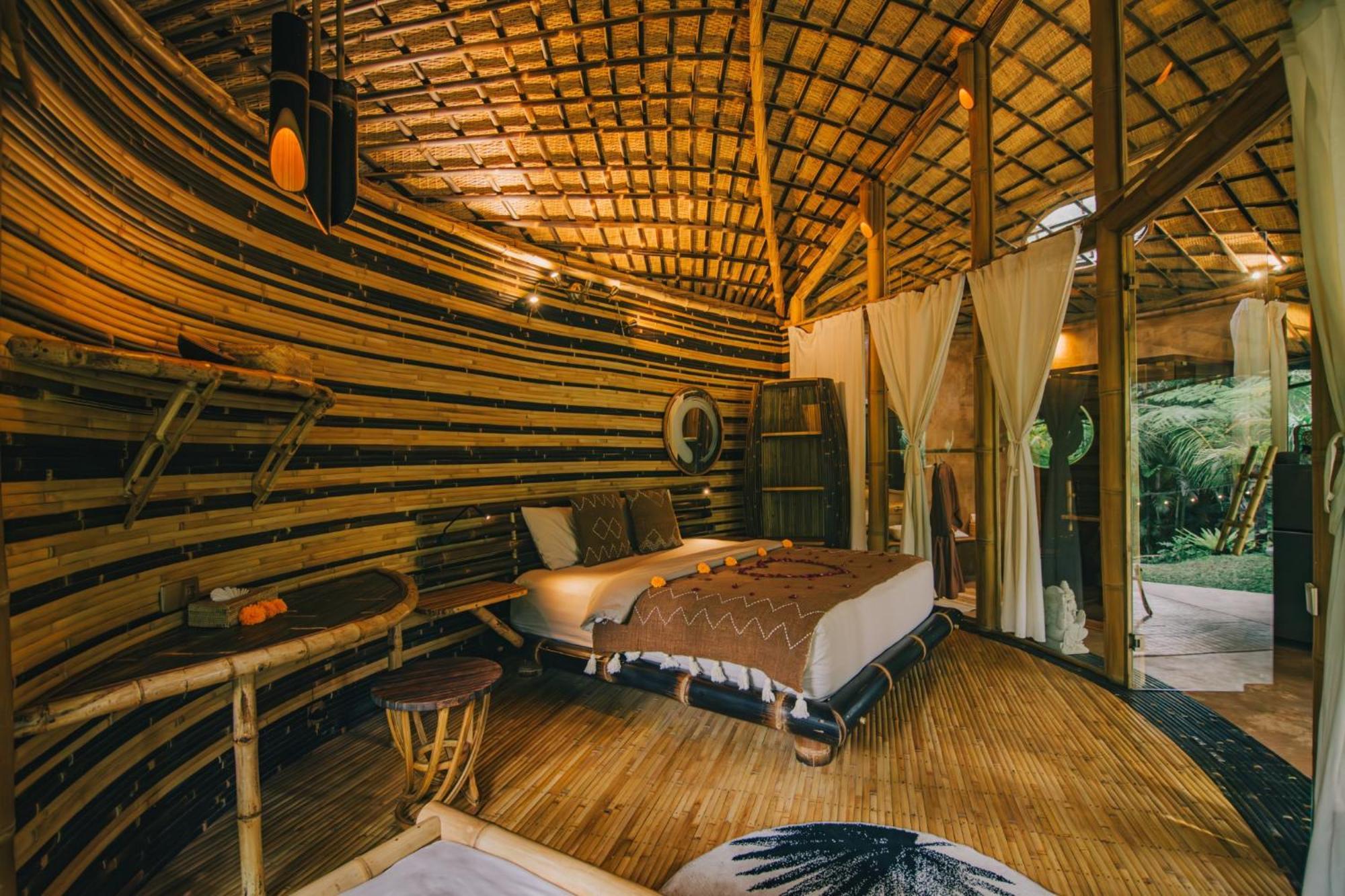 Hideout Eco Bamboo House Bali Villa Selat Стая снимка