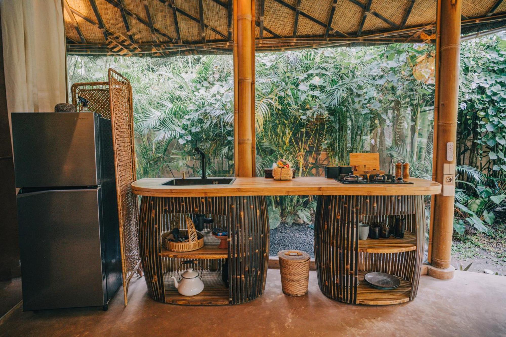 Hideout Eco Bamboo House Bali Villa Selat Стая снимка